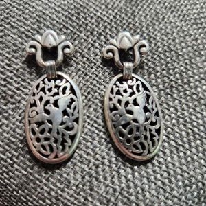 Brighton Vintage Filigree Flying Bird Dangle Post Earrings